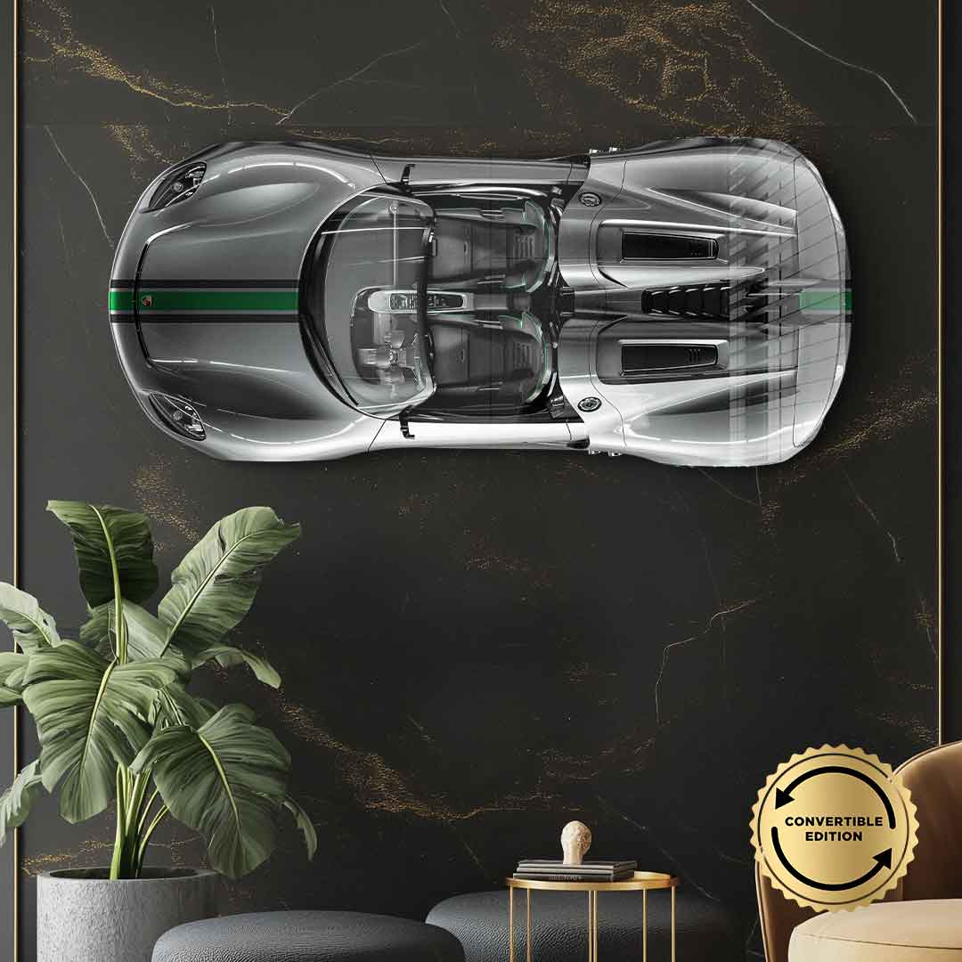 Rzeźba ścienna Porsche 918 Spyder - Szkło akrylowe
