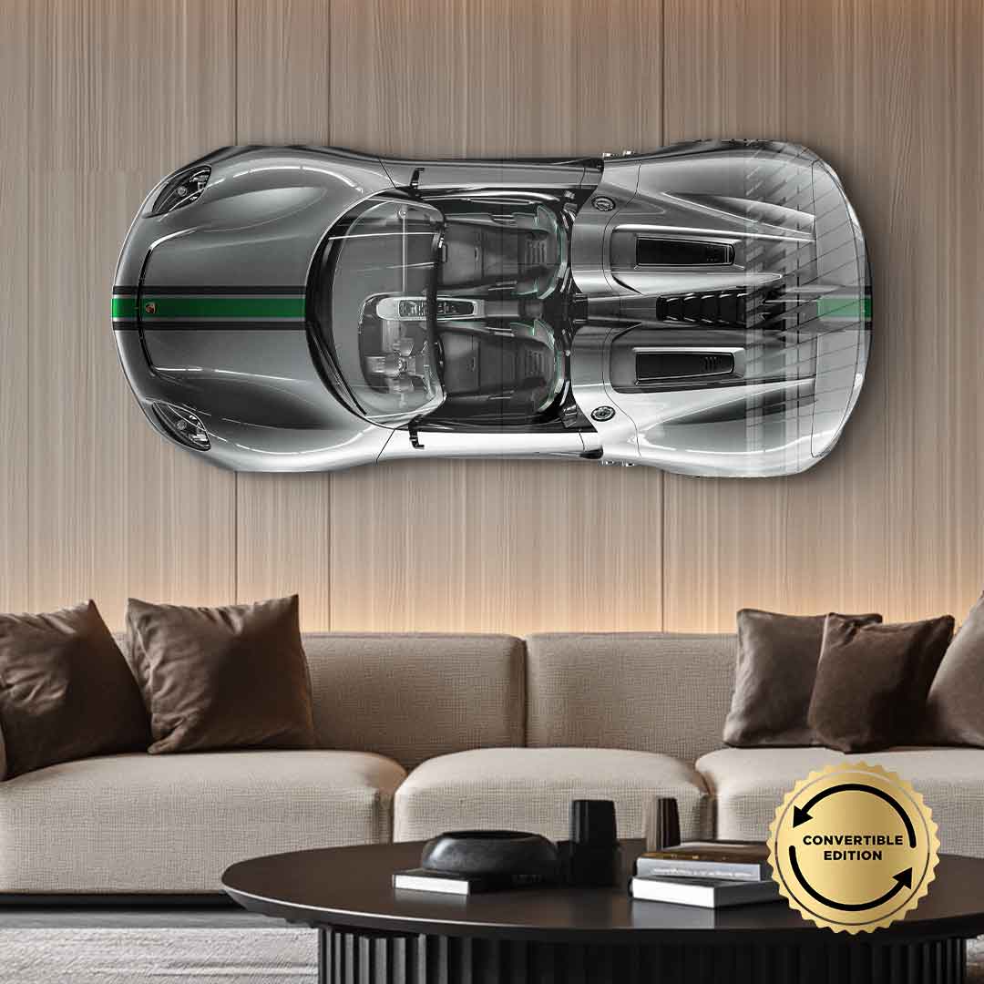 Rzeźba ścienna Porsche 918 Spyder - Szkło akrylowe