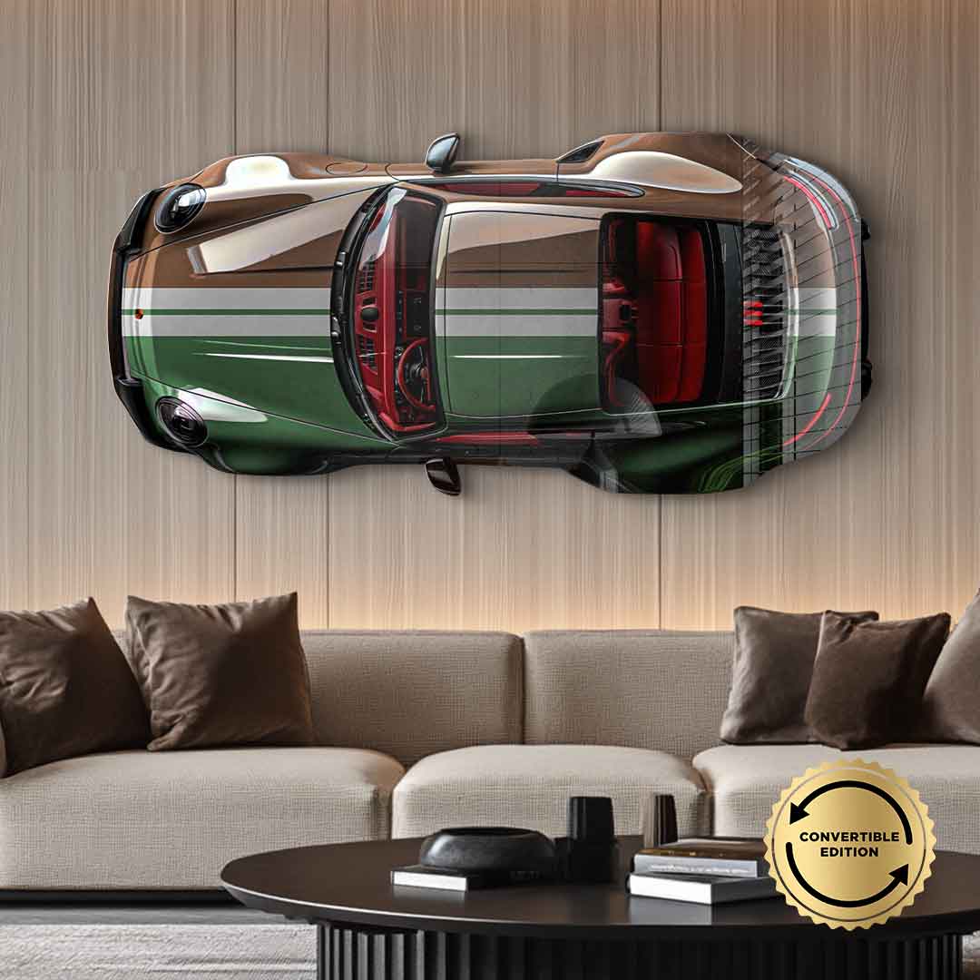Wall sculpture Porsche 911 Targa - acrylic glass