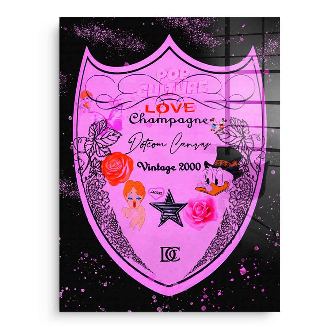 LOVE CHAMPAGNE - Acrylic glass