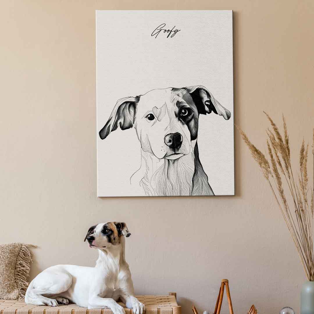 Pencil Drawing Pet Portrait Customizable