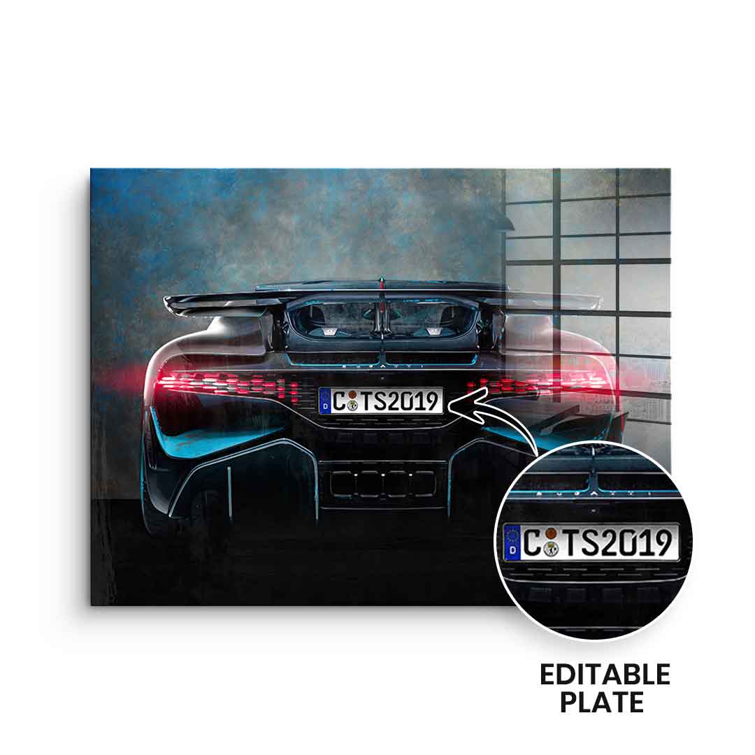 Bugatti Backside - Acrylic glass - customizable