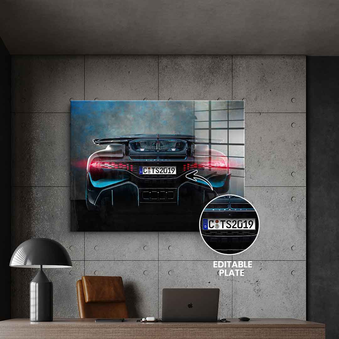 Bugatti Backside - Acrylic glass - customizable