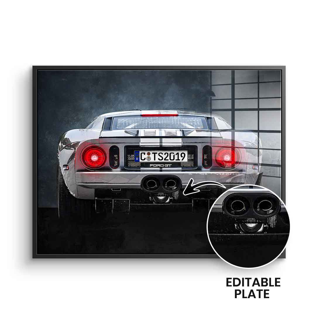 Ford GT Backside - Acrylglas - Personalisierbar
