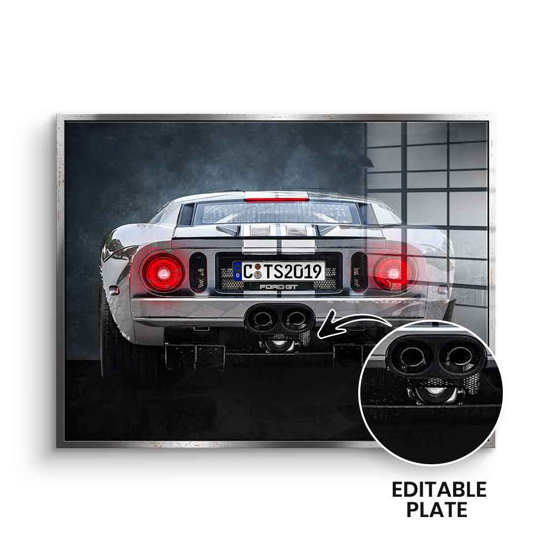 Ford GT Backside - Acrylglas - Personalisierbar