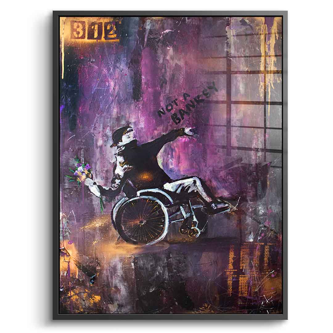 Banksy Wózek inwalidzki - Szkło akrylowe