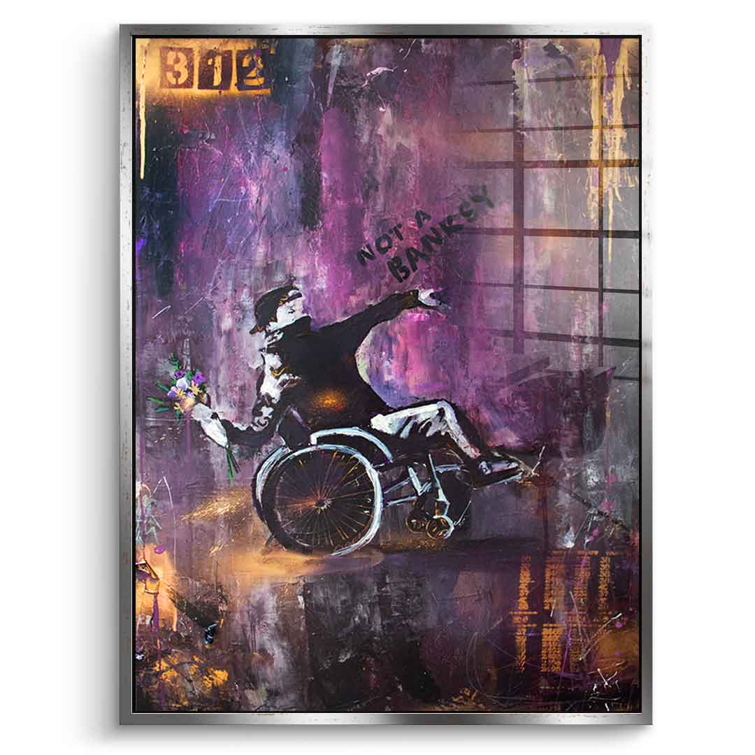 Banksy Wózek inwalidzki - Szkło akrylowe