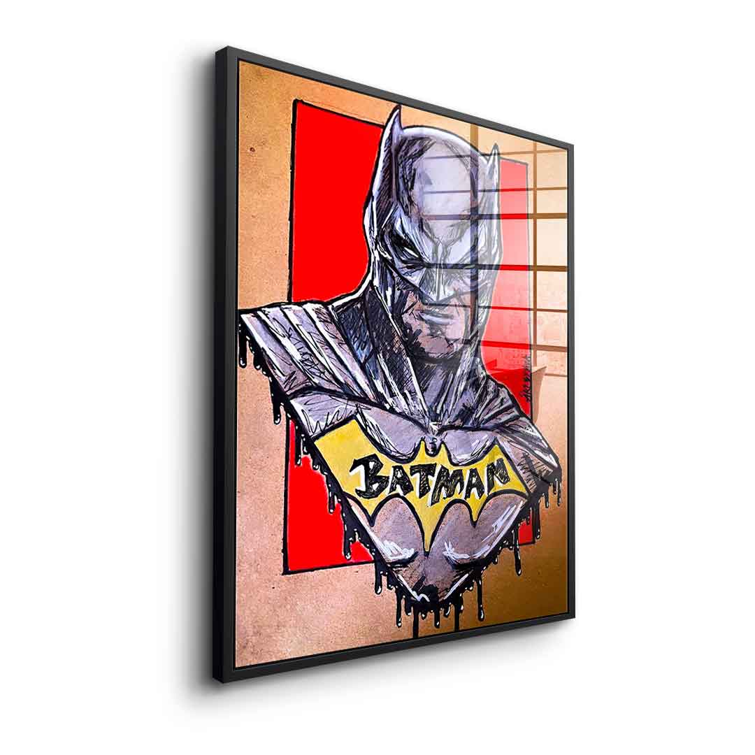 Night Fighter Drawing - Acrylic Glass