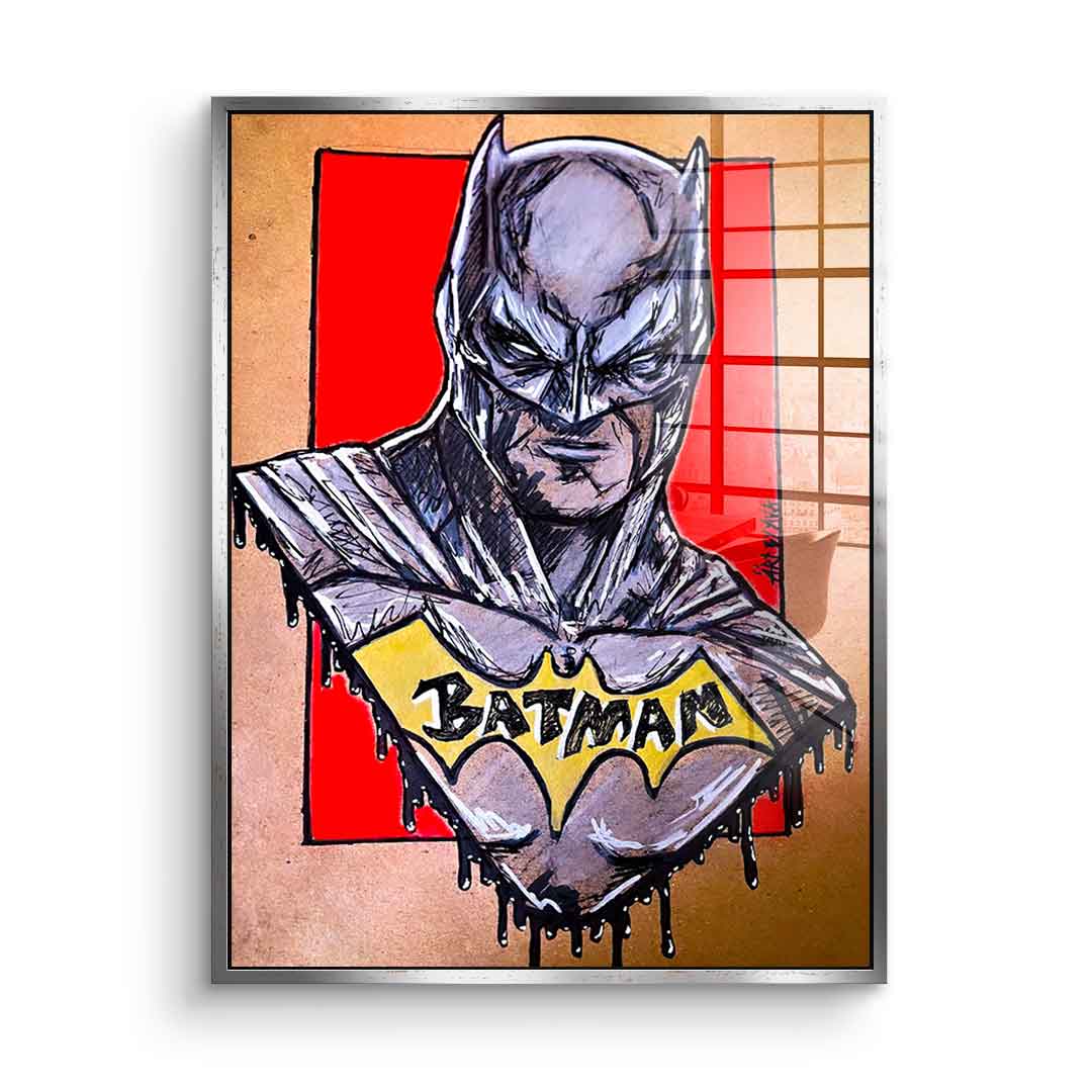 Night Fighter Drawing - Acrylic Glass