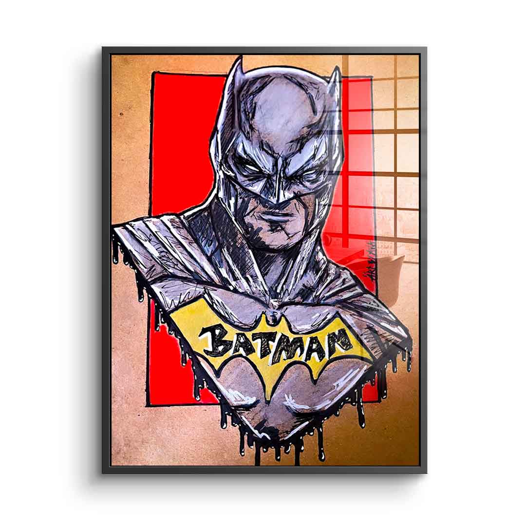 Night Fighter Drawing - Acrylic Glass