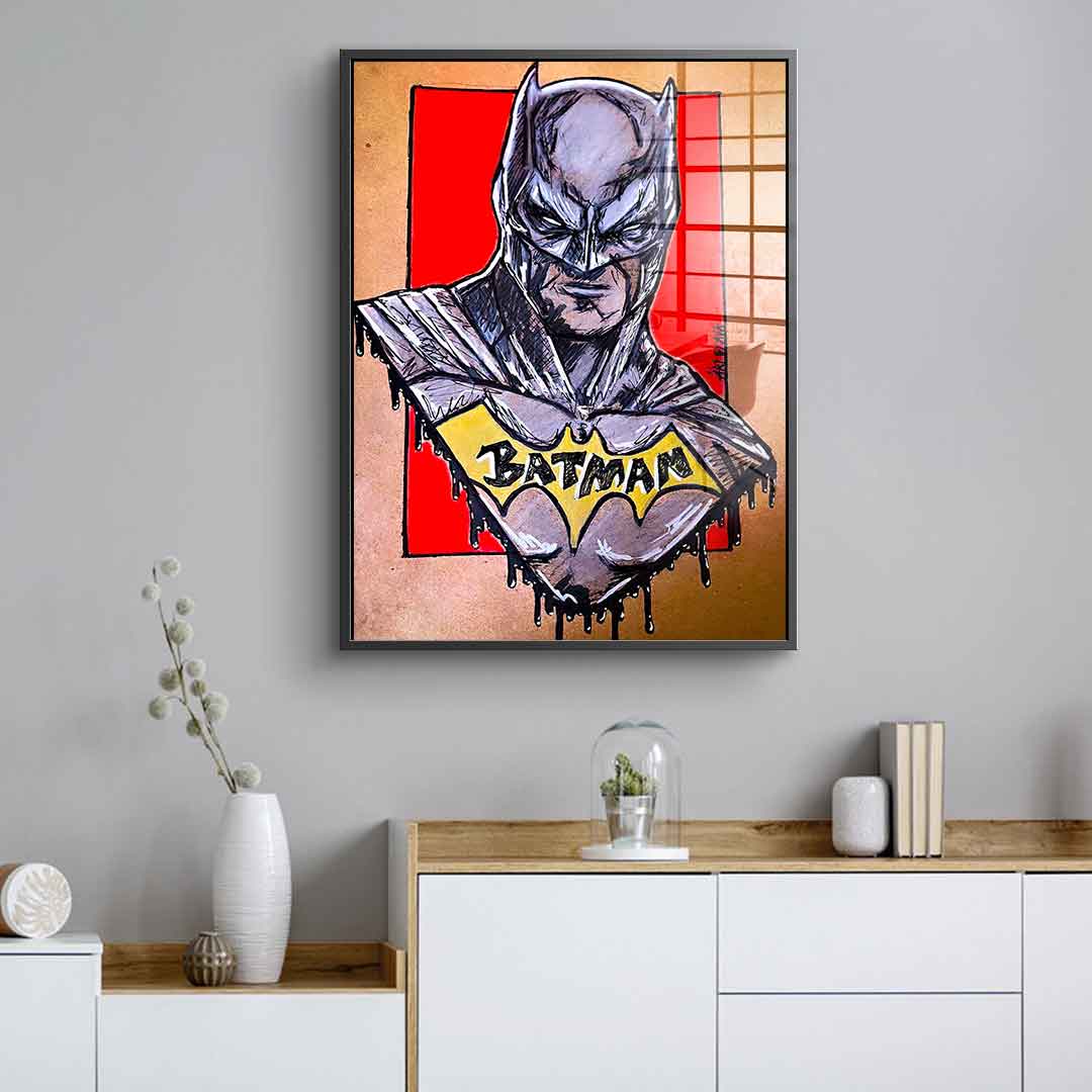 Night Fighter Drawing - Acrylic Glass