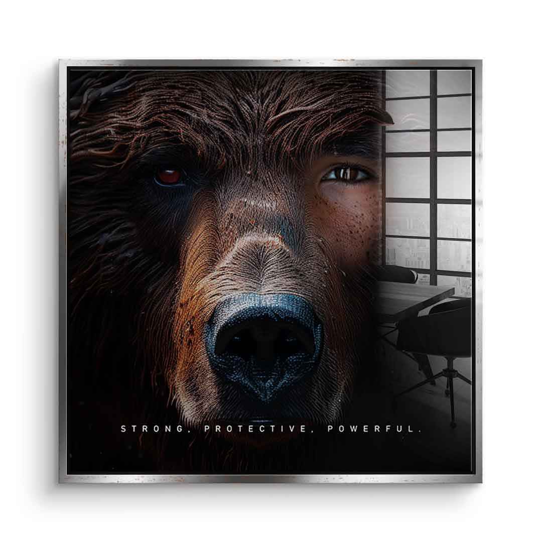 Bear Fusion - edycja kwadratowa - szkło akrylowe