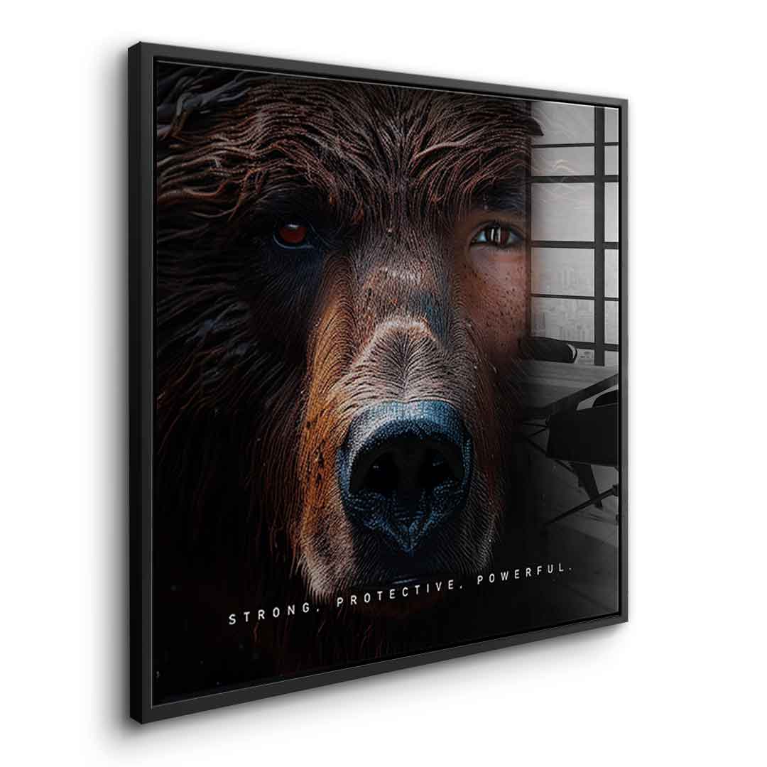 Bear Fusion - edycja kwadratowa - szkło akrylowe