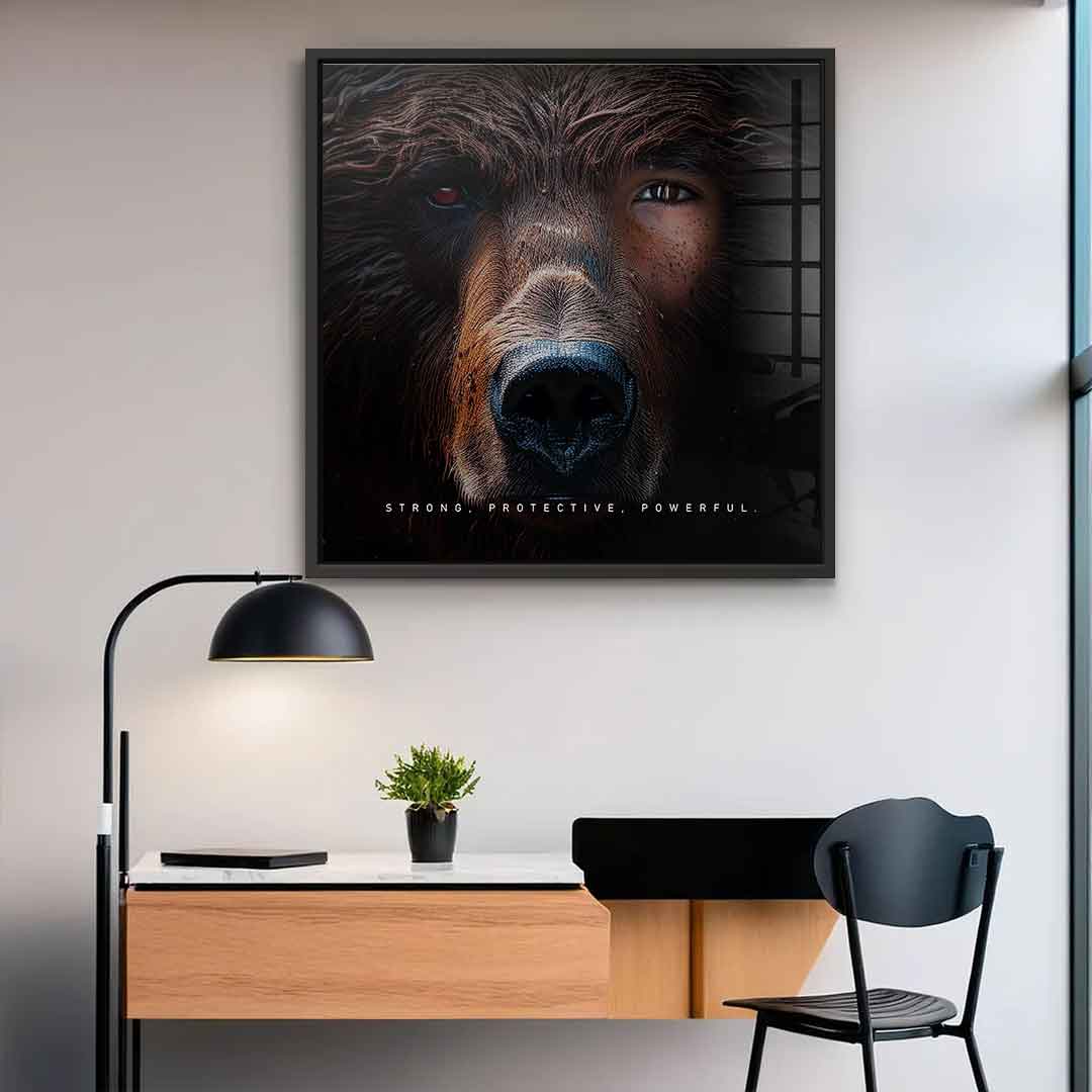 Bear Fusion - edycja kwadratowa - szkło akrylowe
