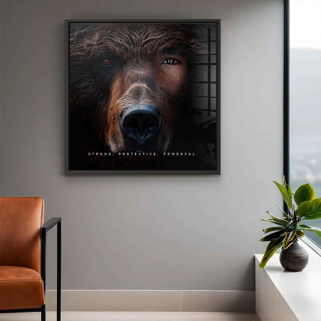 Bear Fusion - edycja kwadratowa - szkło akrylowe