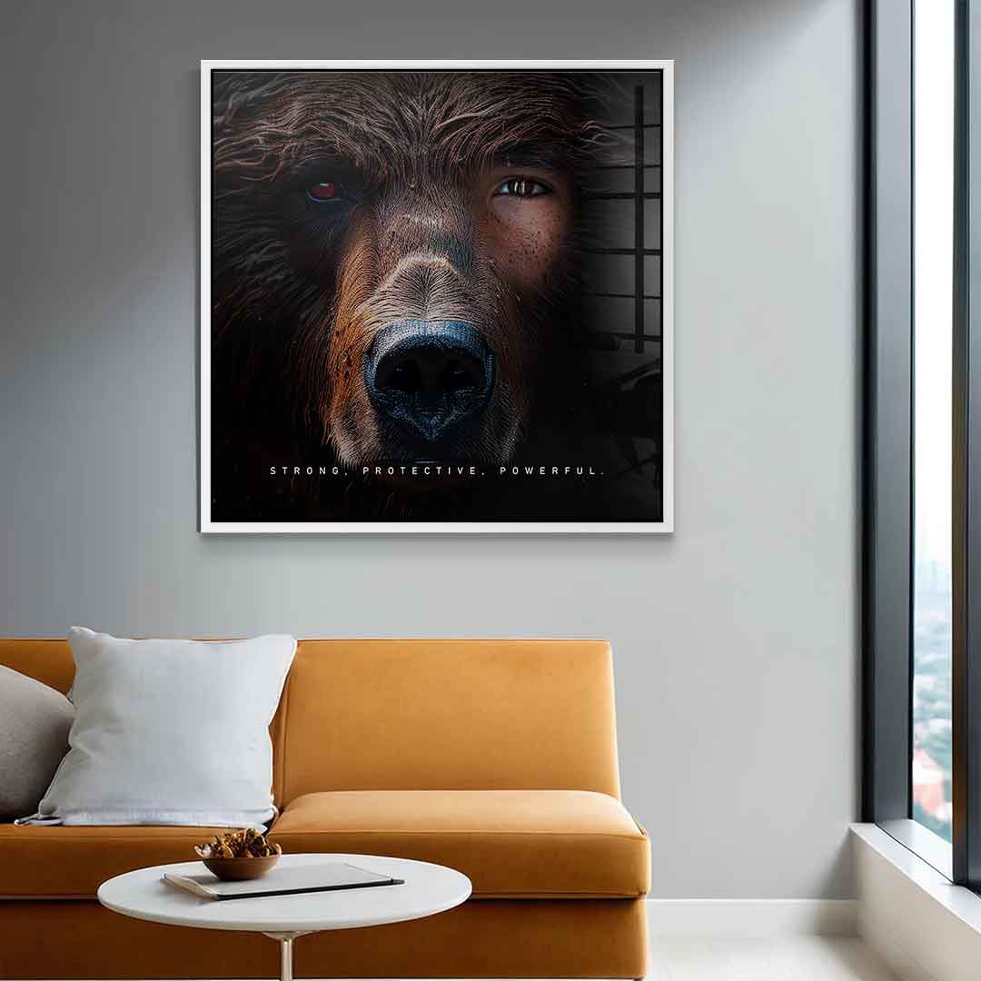 Bear Fusion - edycja kwadratowa - szkło akrylowe