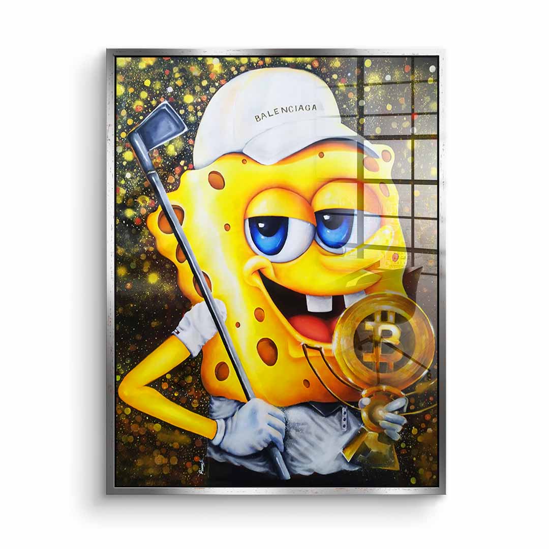 Bitcoin Golfer - Acrylglas
