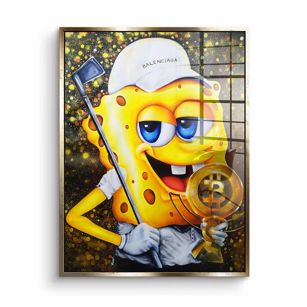 Bitcoin Golfer - Acrylglas