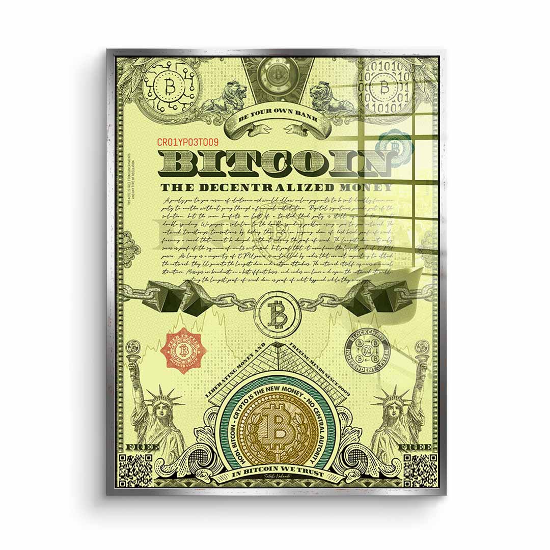 Bitcoin is the New Money - Acrylglas