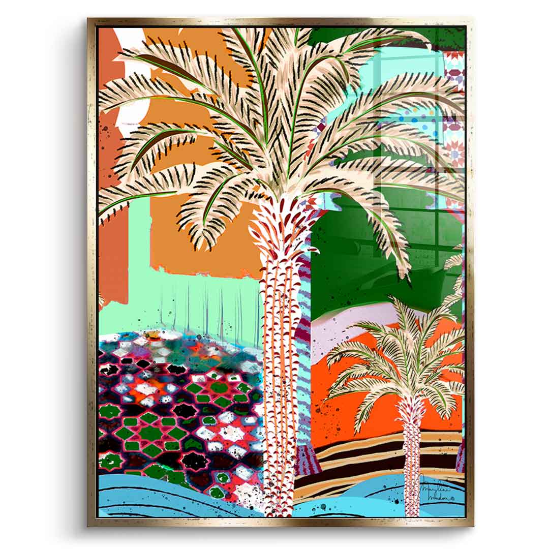 Colorful Palm Tree - Acrylglas
