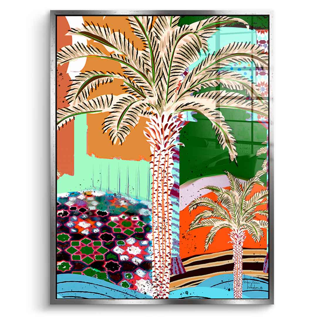 Colorful Palm Tree - Acrylglas