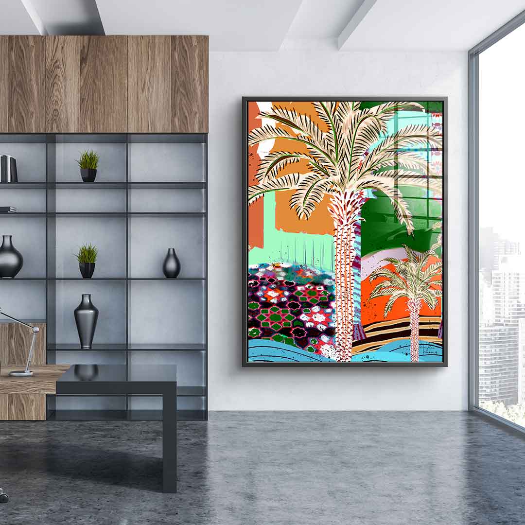 Colorful Palm Tree - Acrylglas