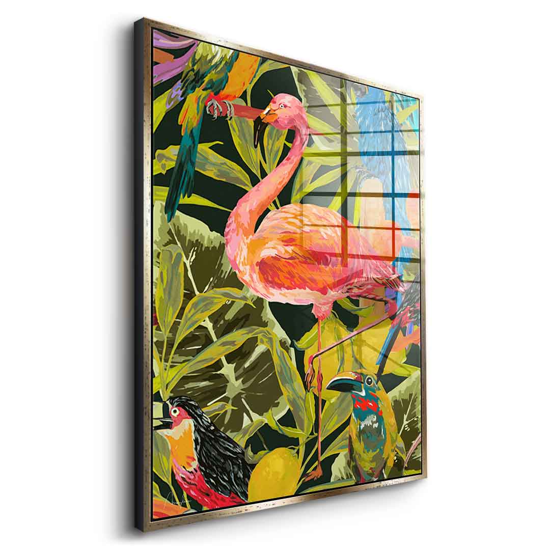 Dschungelflamingo - Acrylglas