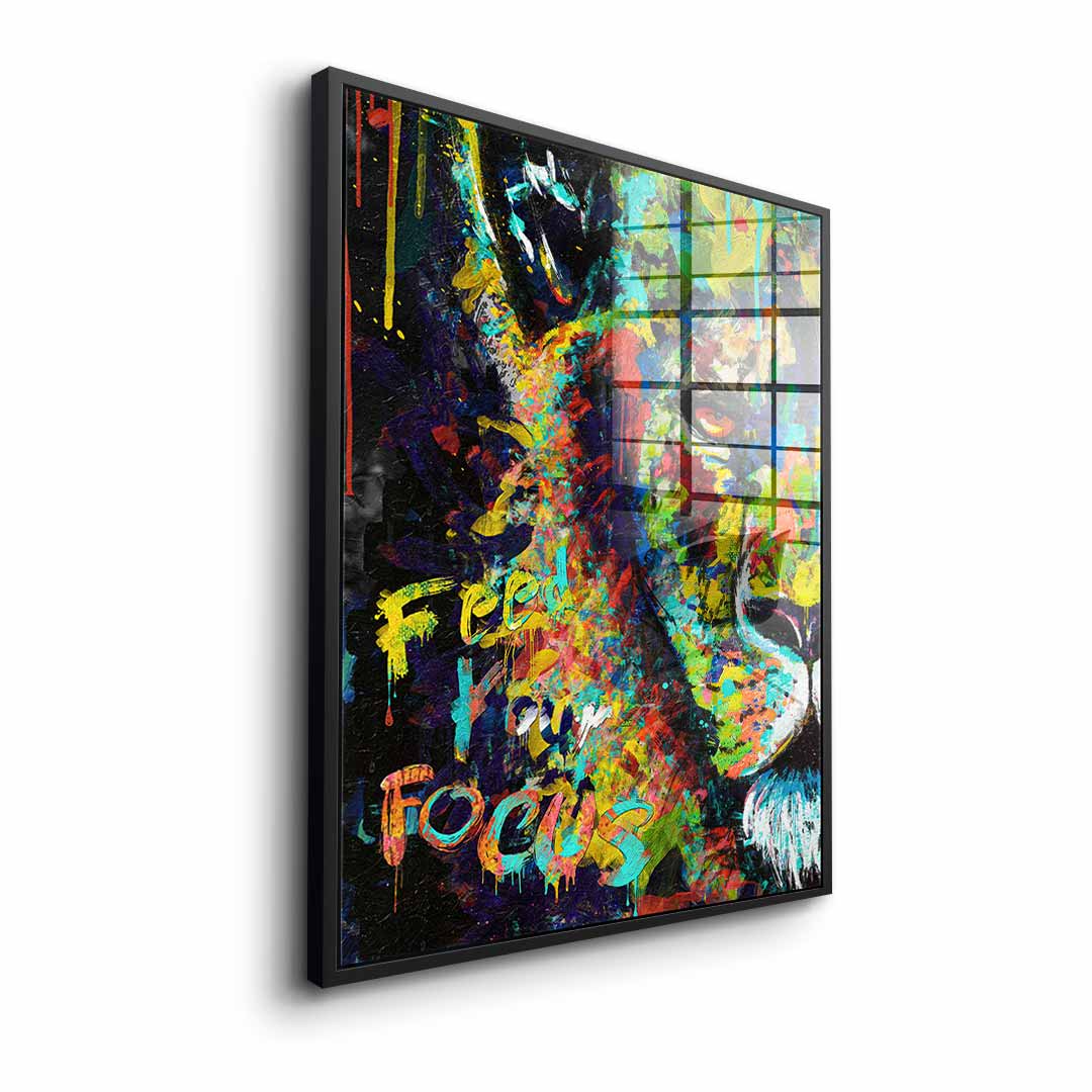 Feed your focus lion - Acrylglas