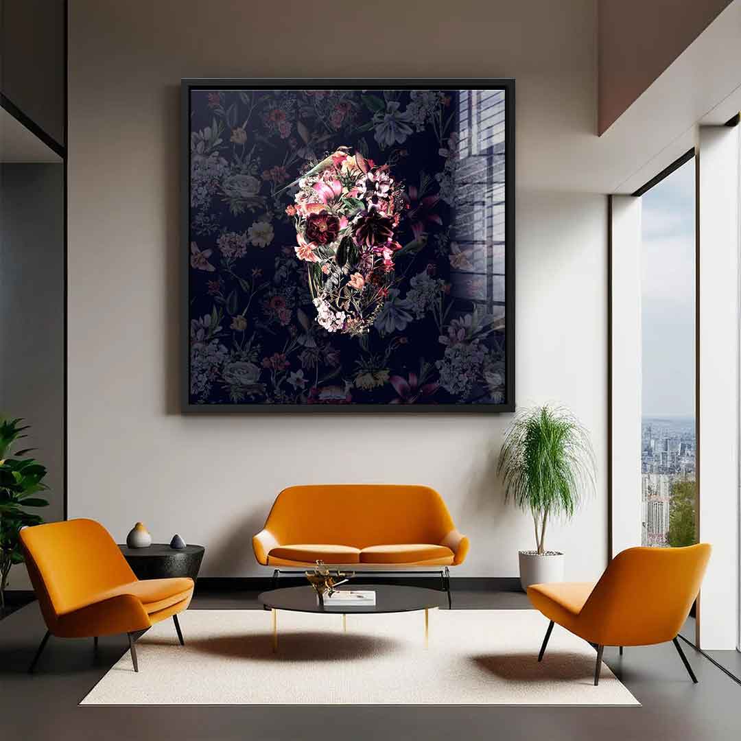 Flowers Skull - Akryl