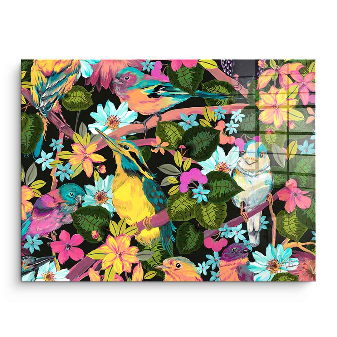 Flowers and Birds - Acrylic glass
