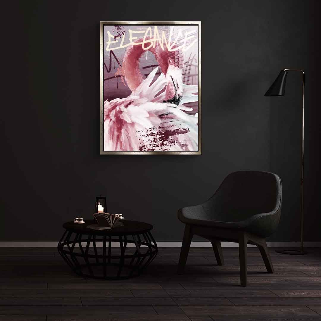 Flamingo Elegance - Acrylglas