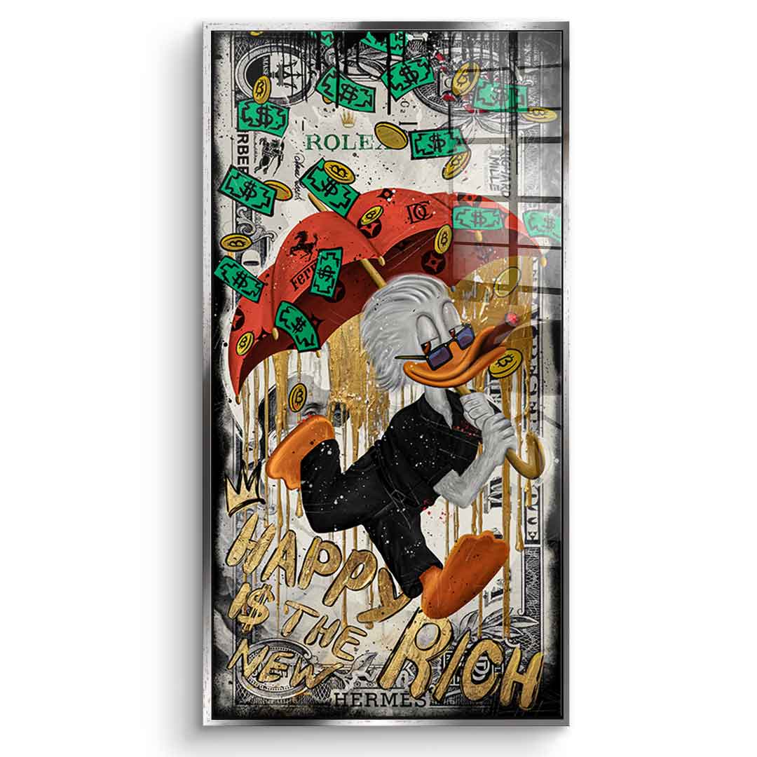 Happy is the new Rich - Acrylic glass
