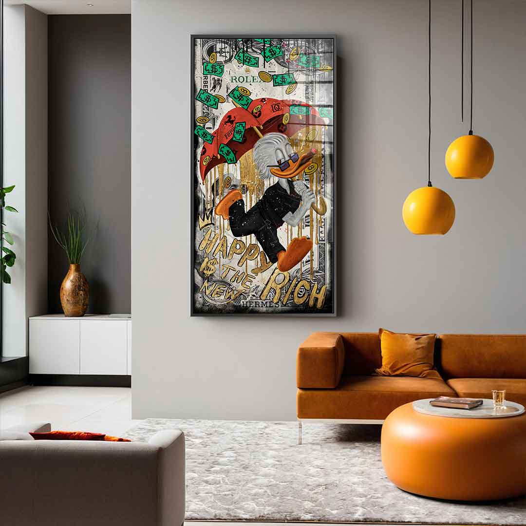 Happy is the new Rich - Acrylic glass
