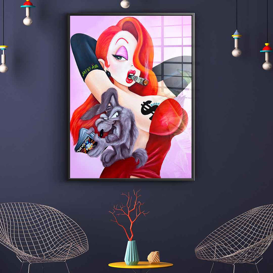 Posing Jessica Rabbit - Acrylglas
