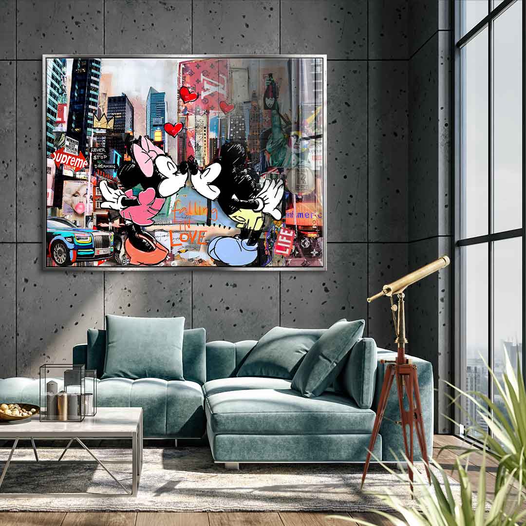 Kiss in New York City - Acrylic glass