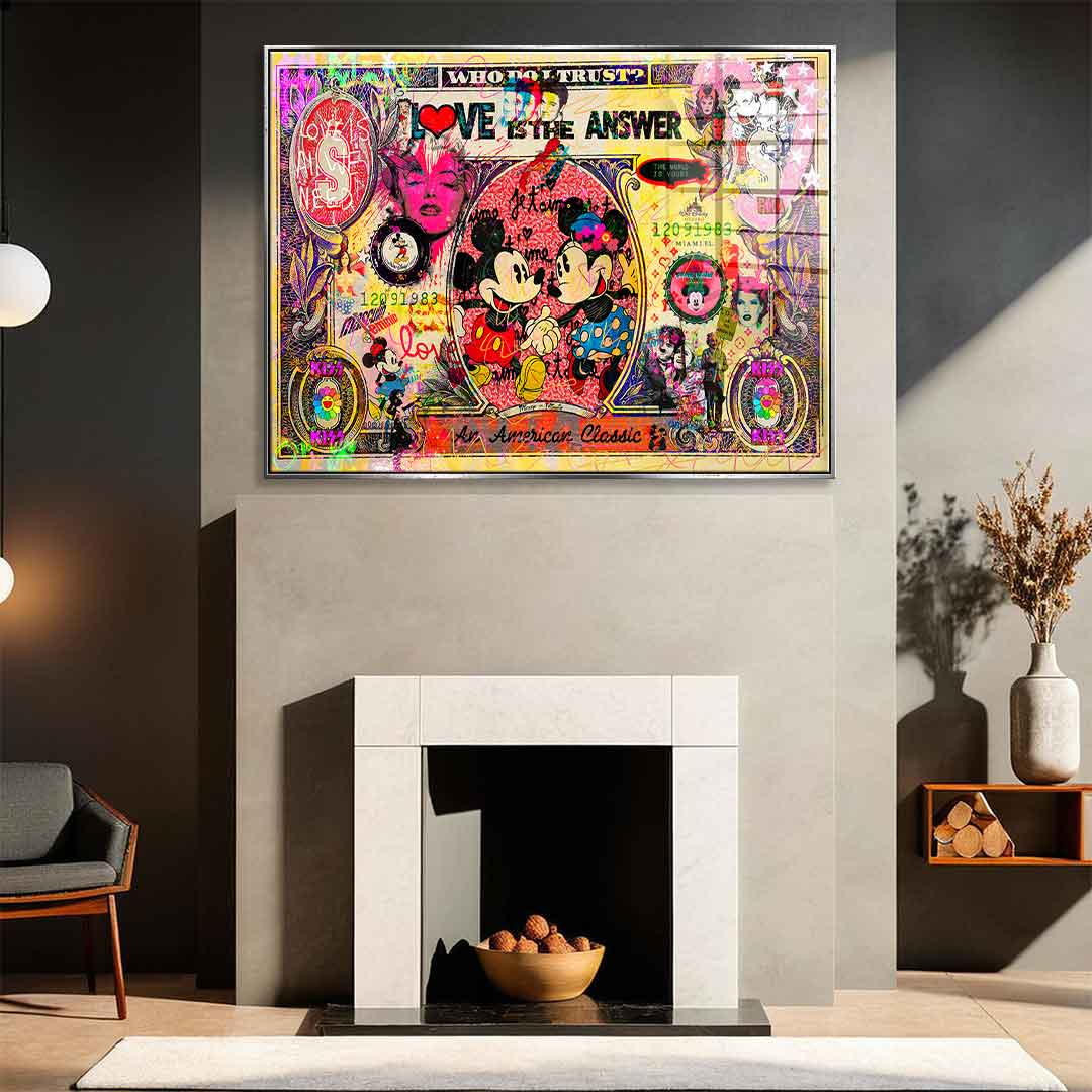 LOVE IS THE ANSWER - Acrylglas