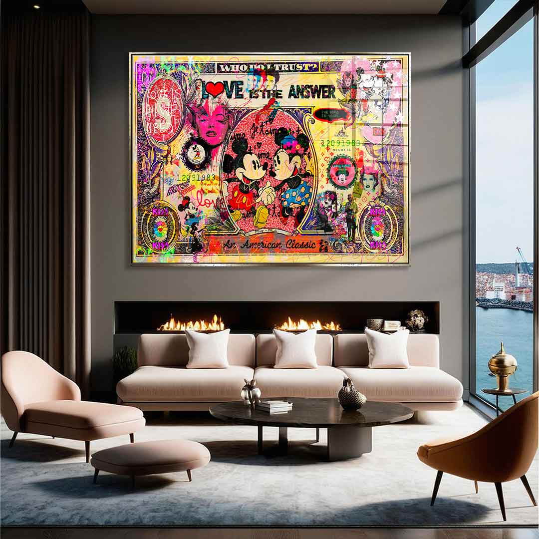 LOVE IS THE ANSWER - Acrylglas