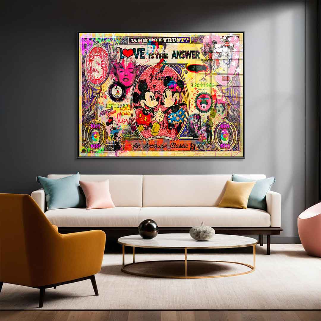 LOVE IS THE ANSWER - Acrylglas