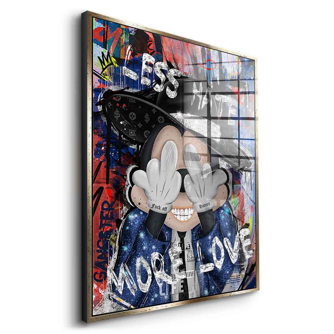 Less Hate More Love - Acrylglas