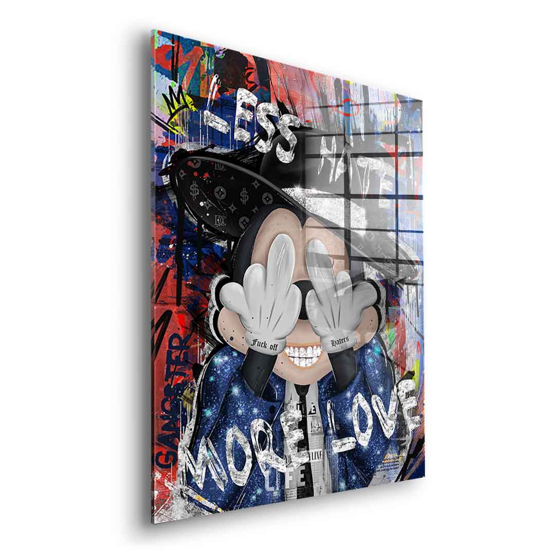 Less Hate More Love - Acrylglas