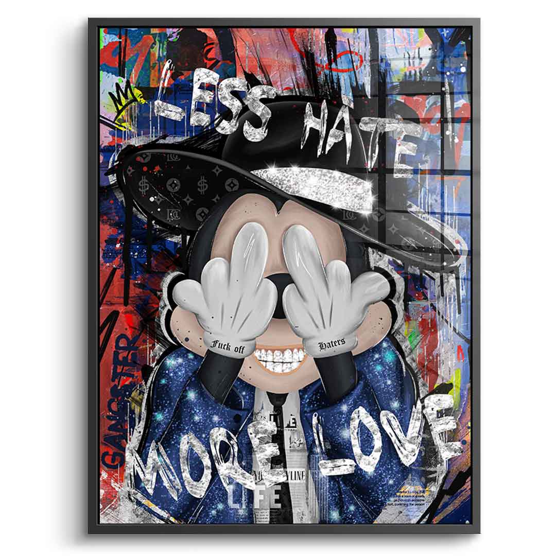 Less Hate More Love - Acrylglas