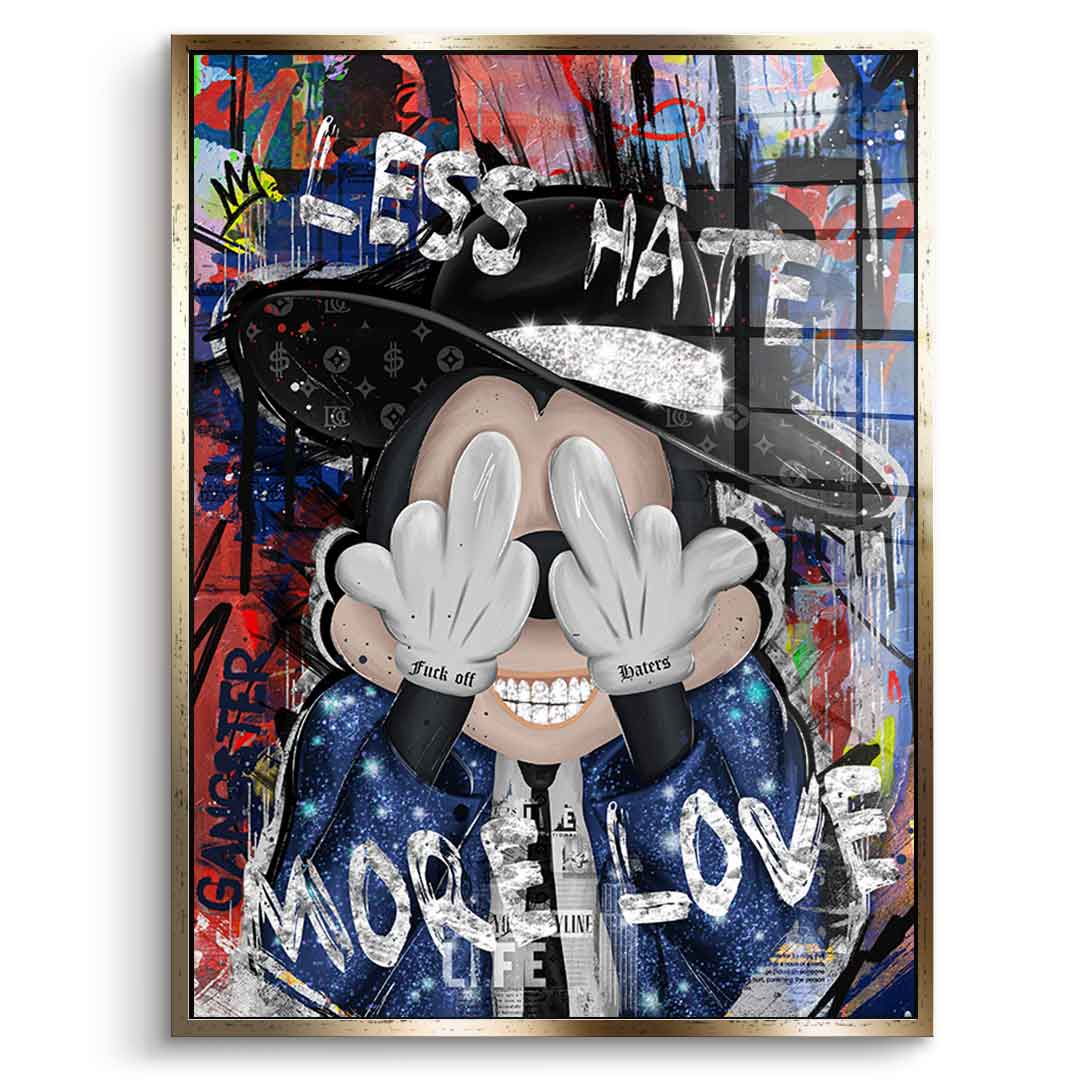 Less Hate More Love - Acrylglas