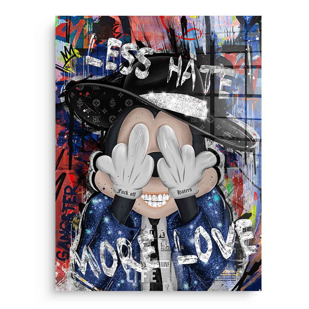 Less Hate More Love - Acrylglas