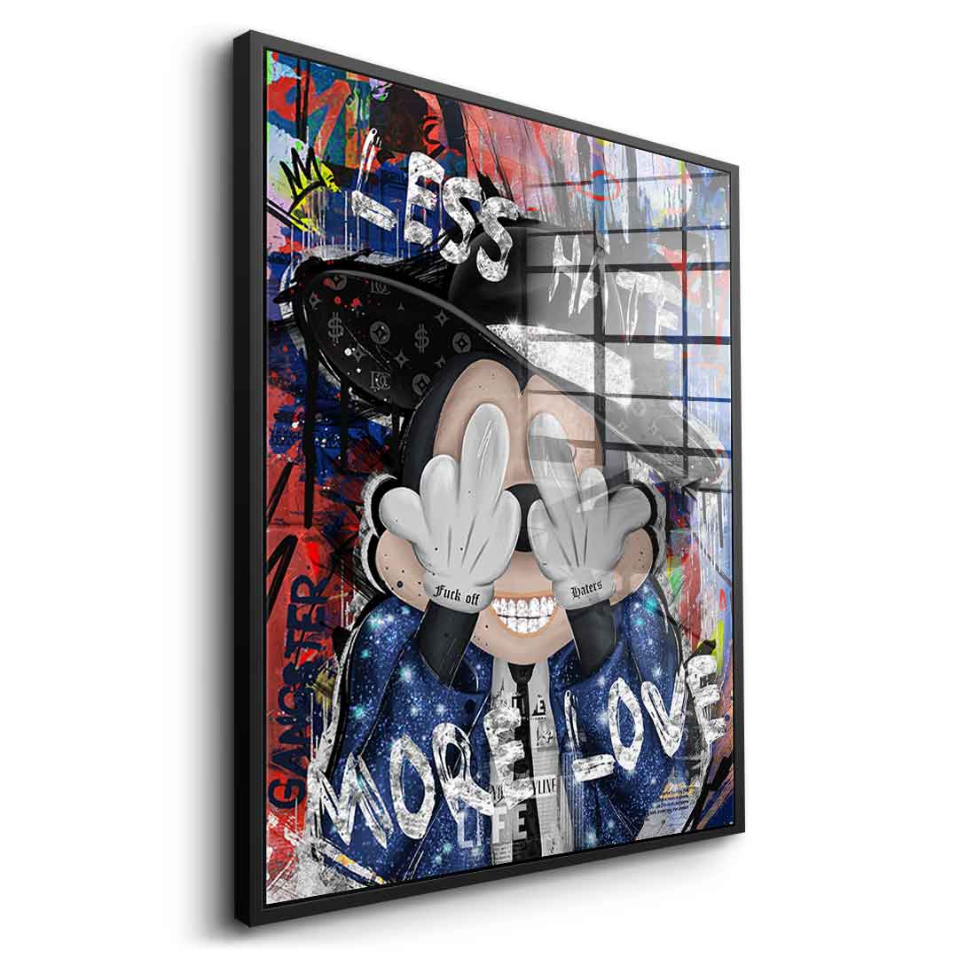 Less Hate More Love - Acrylglas
