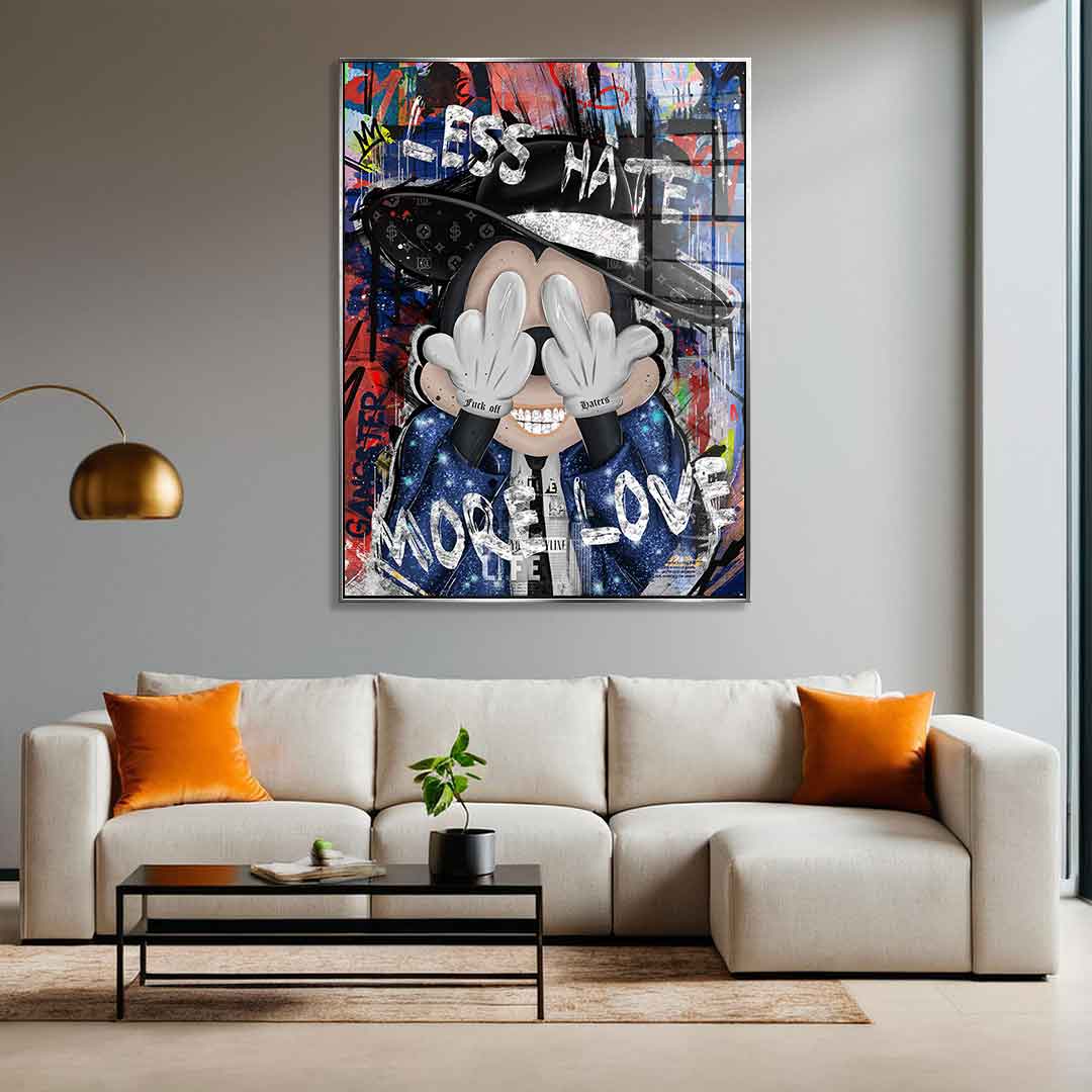 Less Hate More Love - Acrylglas