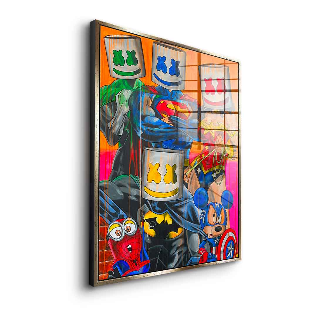 Marshmello Heroes - Acrylic glass