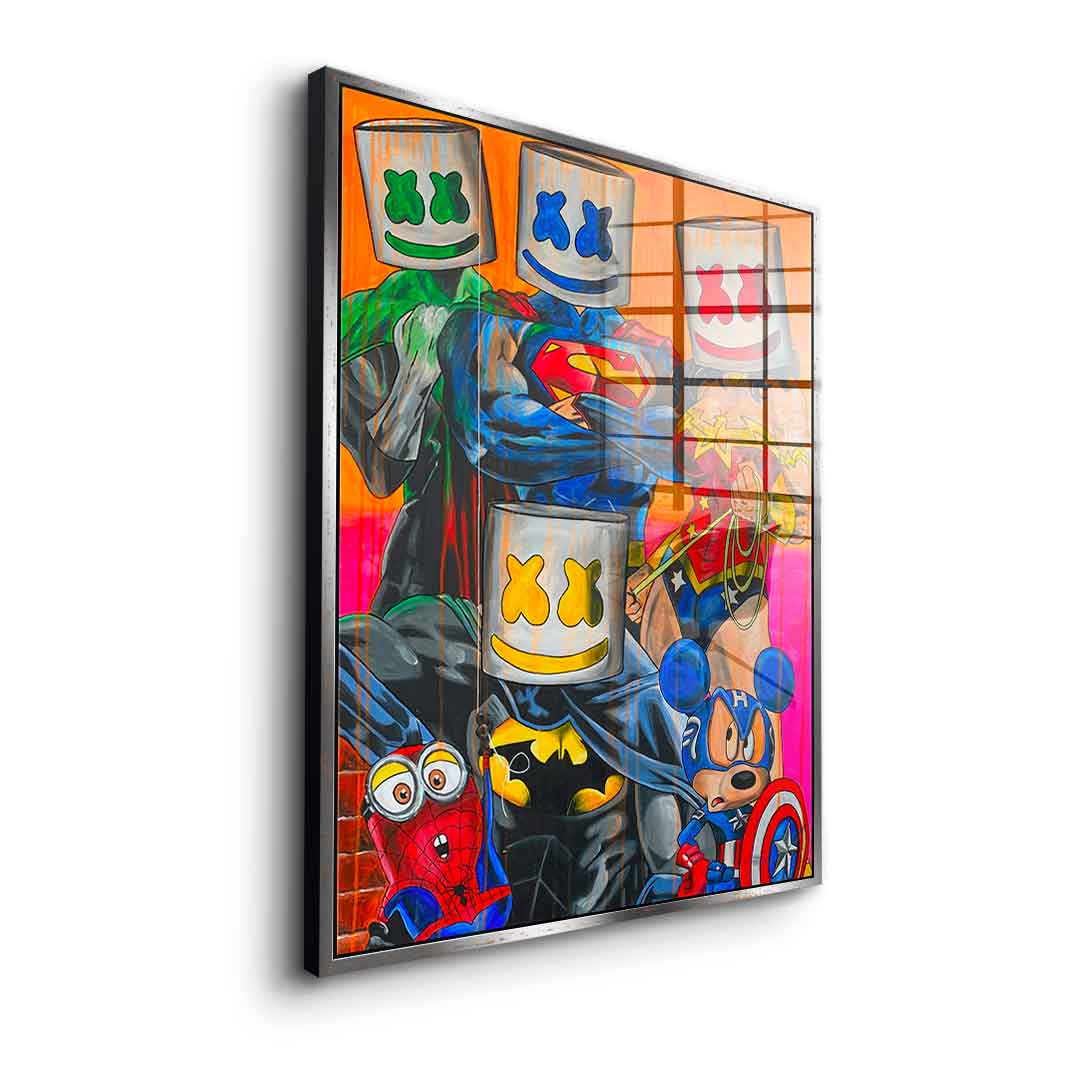 Marshmello Heroes - Acrylic glass