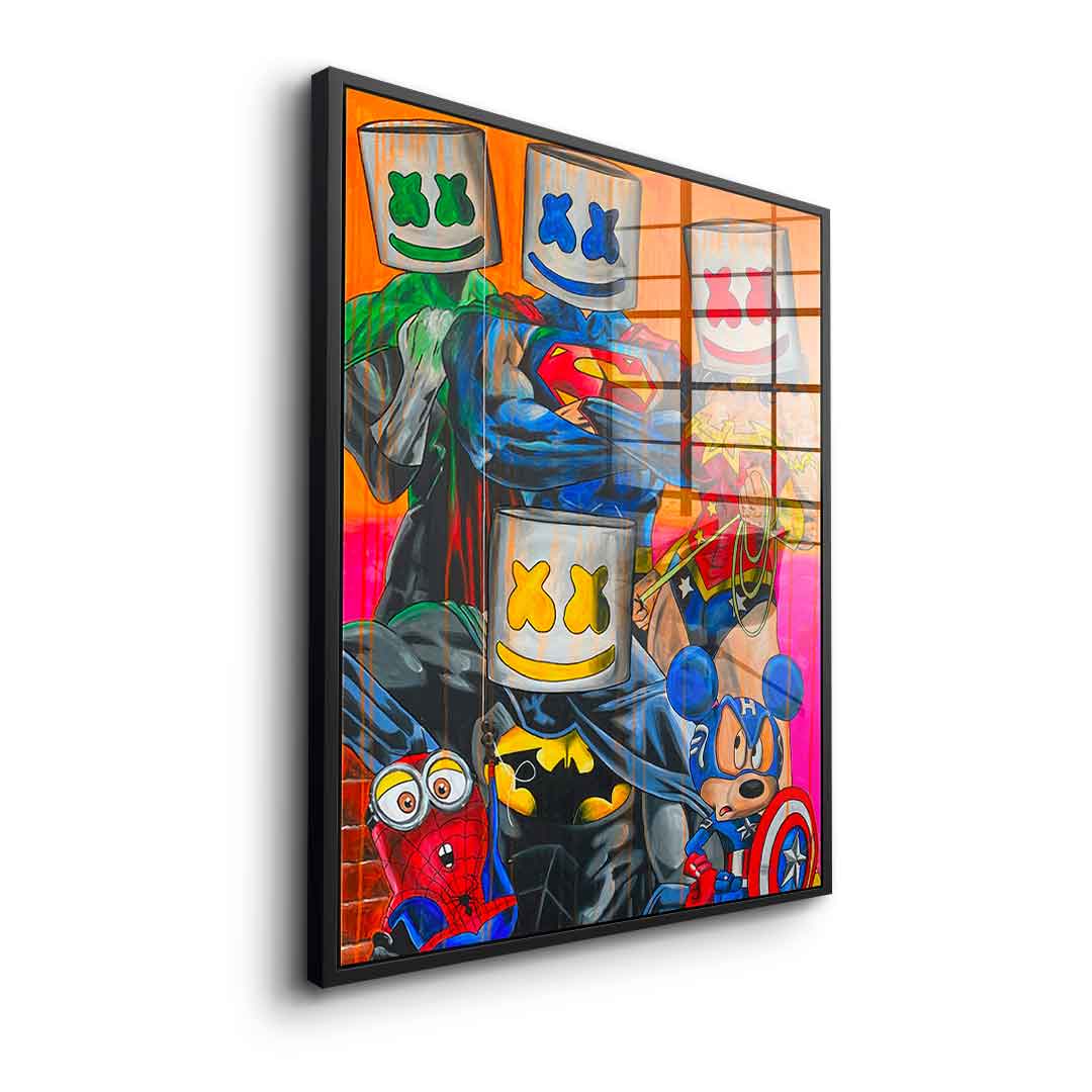 Marshmello Heroes - Acrylic glass
