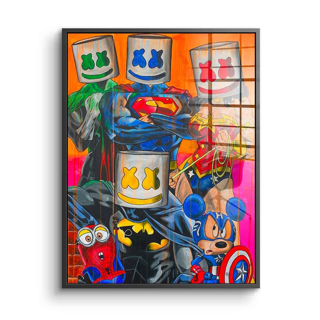 Marshmello Heroes - Acrylic glass