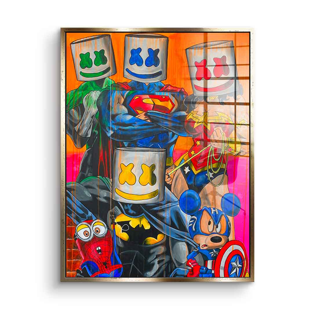 Marshmello Heroes - Acrylic glass